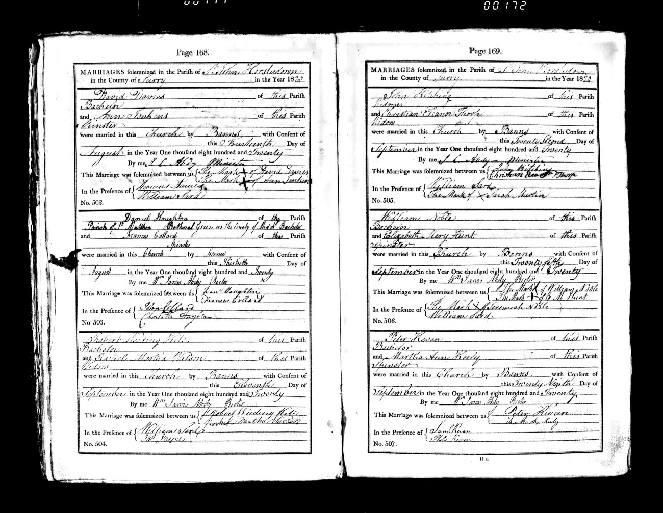 1823 marriage of Martha Ann Keely to Peter Kevan